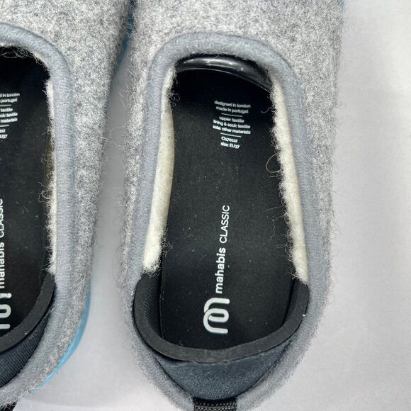 Mahabis Women's Size 6.5 Classic Gray Wool Slippers - Picture 10 of 16